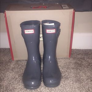 Short Gray Hunter Boots